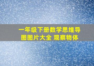 一年级下册数学思维导图图片大全 观察物体